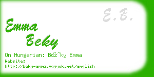 emma beky business card